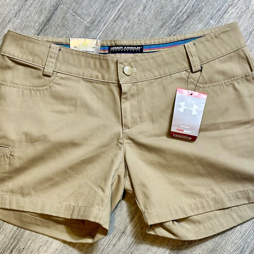 Under Armour Tan Cargo Shorts with Modern Fit NWT Sz L